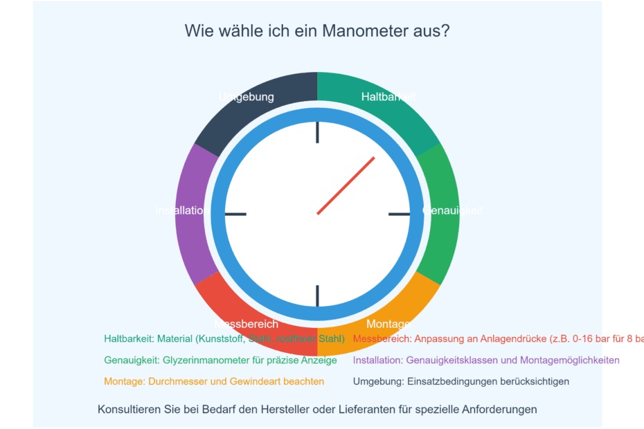 Auswahl eines Manometers Wichtige Faktoren