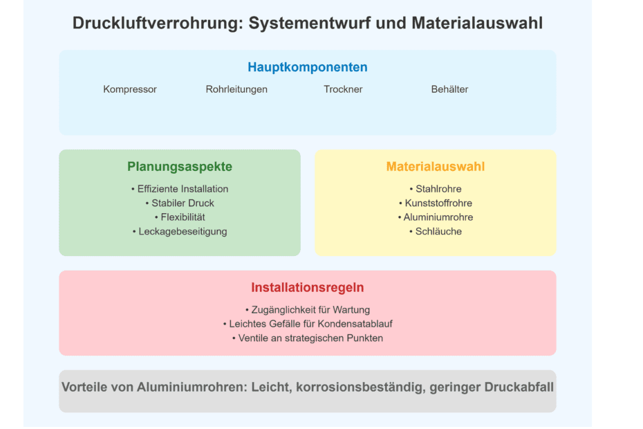 Druckluftverrohrung Überblick